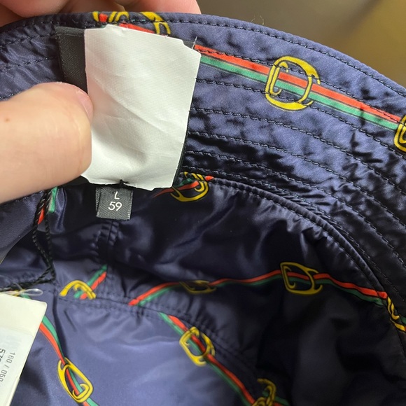 New Gucci Floral Horsebit Logo Colors Bucket Hat Double Sided Size L - Picture 9 of 11